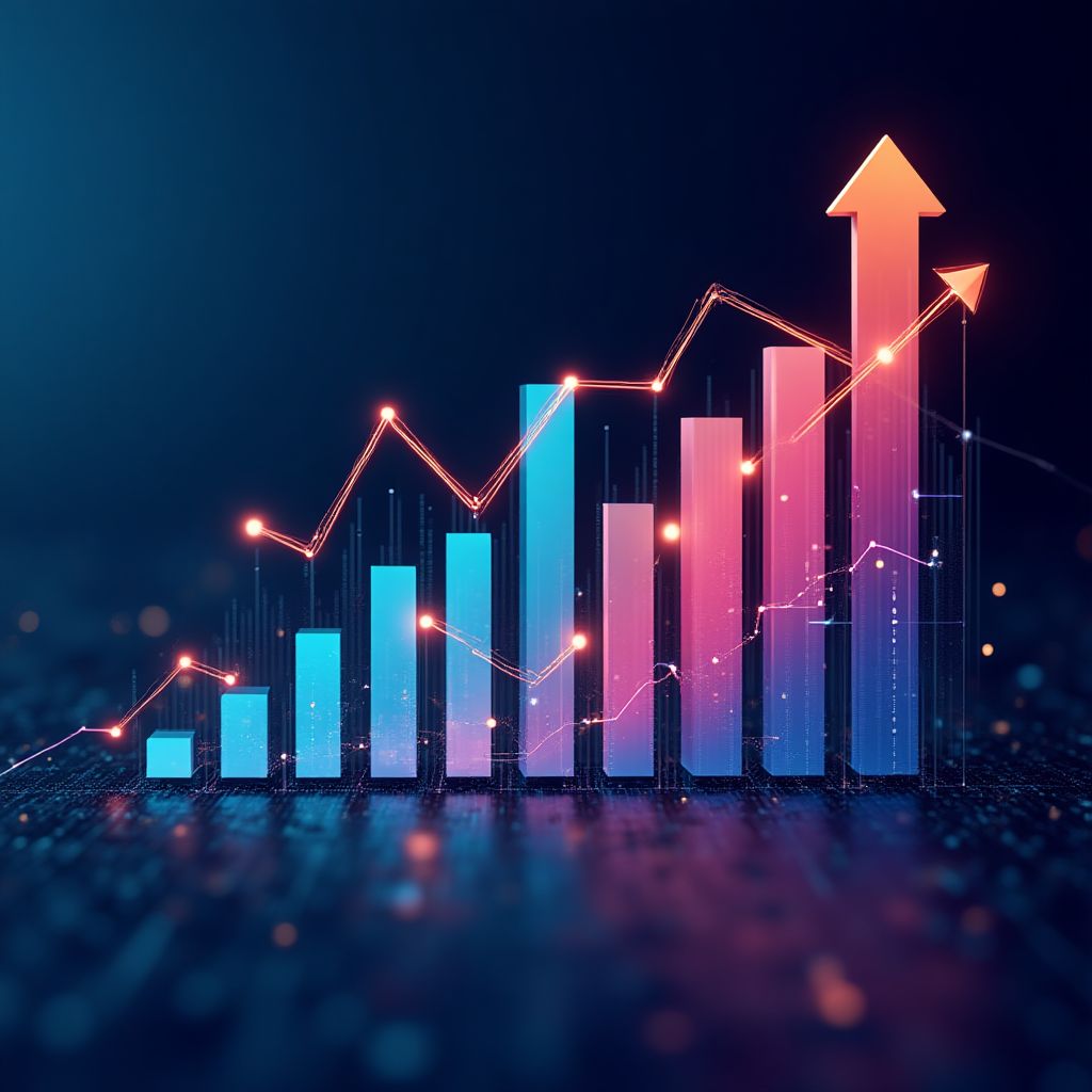 Gráfico de crecimiento y logros de ZENBYTE