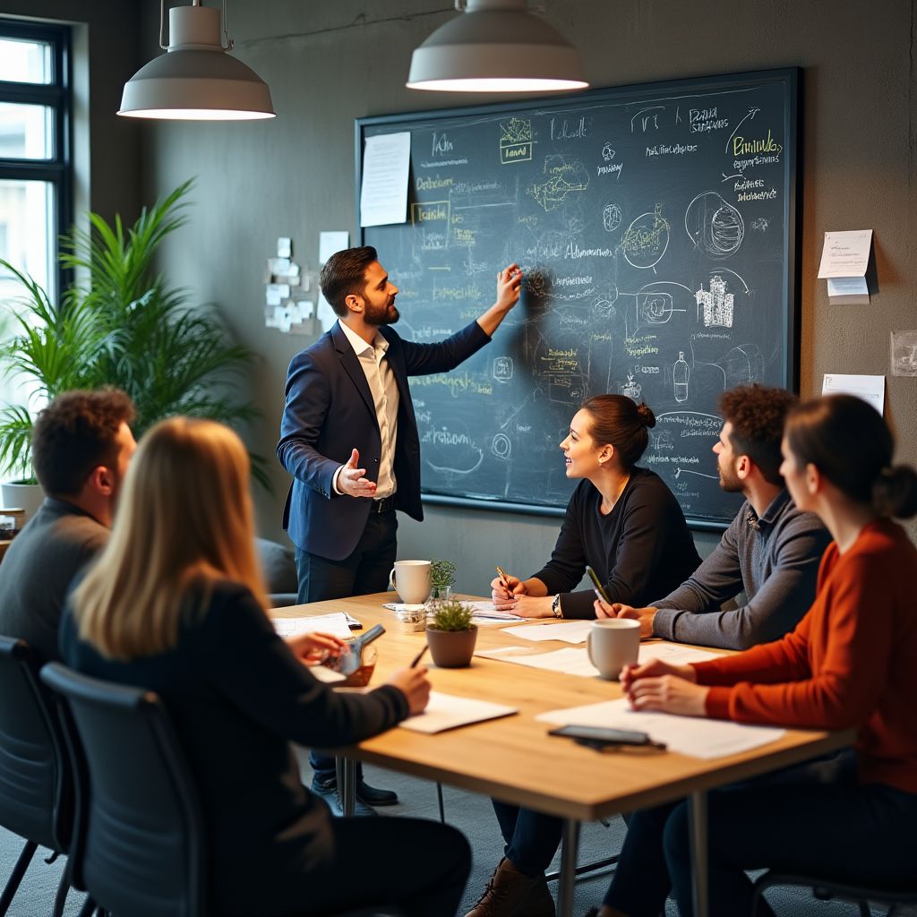Equipo de ZENBYTE en sesión de trabajo colaborativo